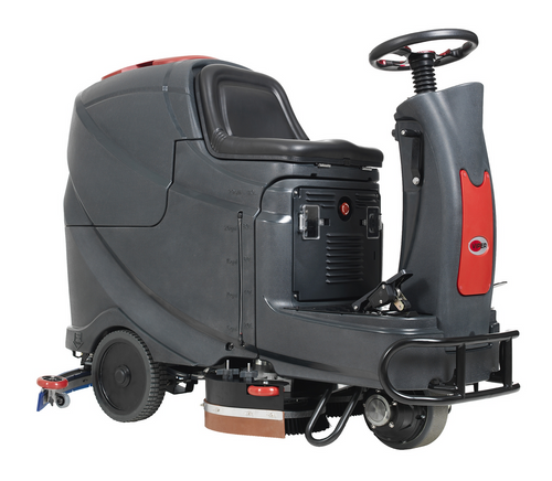Viper AS850R 32", 31-Gal, Ride On Scrubber, Pad Drivers, Brushes, 40" Squeegee Assembly, O/B Charger, 312 Ah AGM batteries